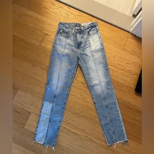 AG Vintage High Rise Jeans size 24 patchwork denim